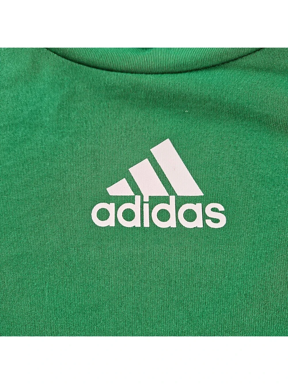 Adidas Creator Tee Shirt Mens XL Green Long Sleeve Centered White Logo Polyester